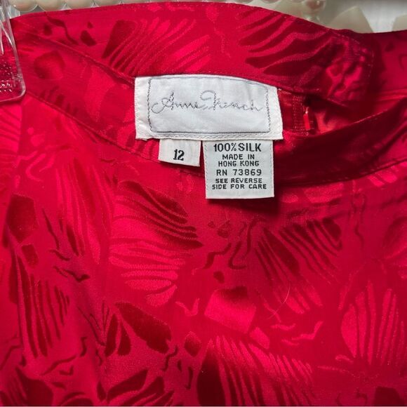 Vintage Elegant 3pc Women Red Vibrant Suit Beaded Sequined Details - Picture 16 of 16